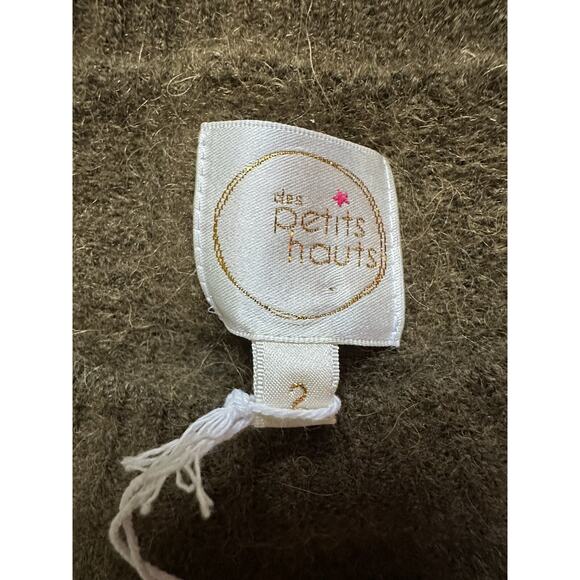 Des Petits Hauts Bastia Sweater Pullover Size 2, Olive Green Alpaca Wool New - Picture 4 of 16